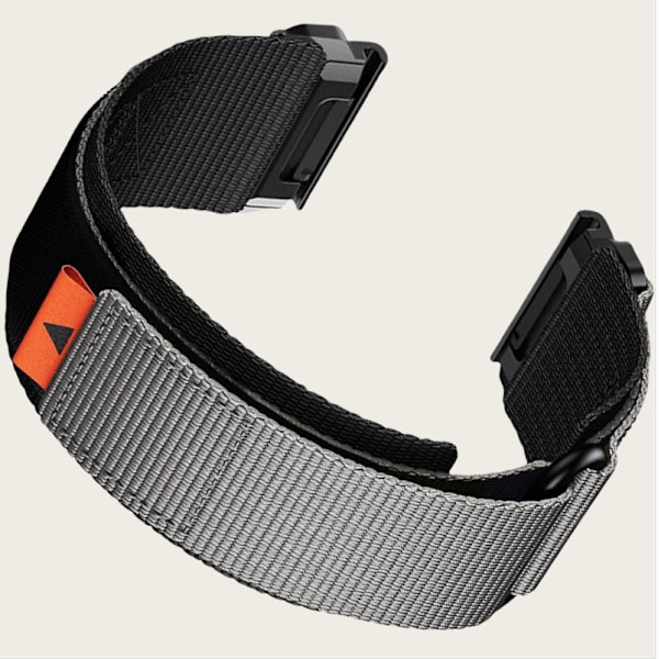 26 mm nylon klockarmband för Garmin Fenix 8/7X Pro/5X/6X Grå