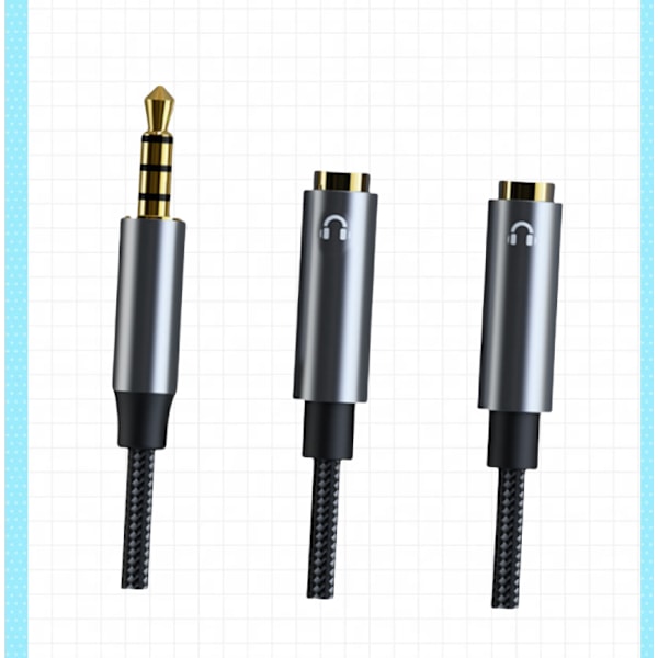 CB01 Hovedtelefon- og Mikrofonsplitter Adapter Audiokabel model 1