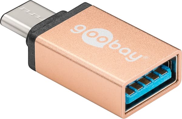 USB-adapter USB-C™ till USB-A, OTG, guld