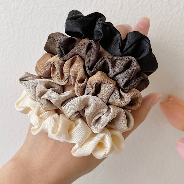 Chic Scrunchie Sæt: 5-Pak Mælkete Farver