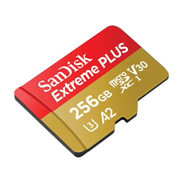 MicroSDXC Extreme Plus 256GB 200MB/s A2 C10 V30 UHS-I