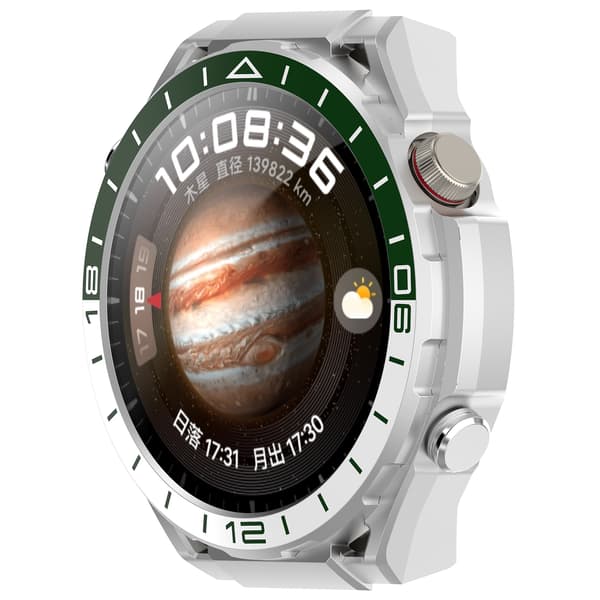 Transformer din Huawei Watch 4 Pro med et mesterligt etui Silver Silver