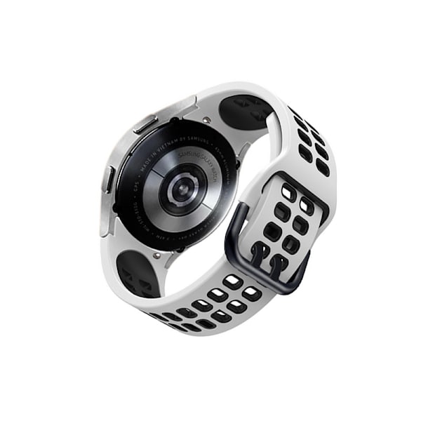 Silikone armbånd til Samsung Watch 4/5 Sort + Hvid