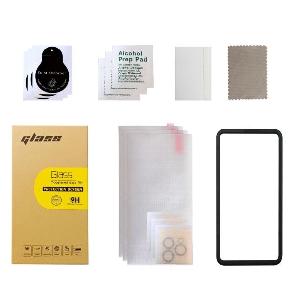 6-pack härdat glas HD Skärmfilm Lens Film Kit Kompatibel med iPh Transparent