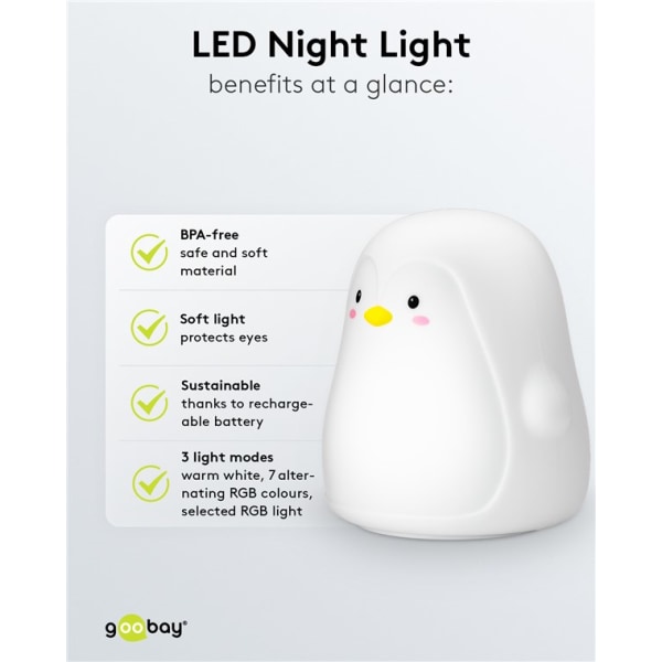 LED-nattlampa "Pingvin"