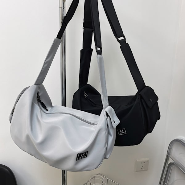 Sportgymnastikväska med stor kapacitet, Crossbody-reseväska Grå