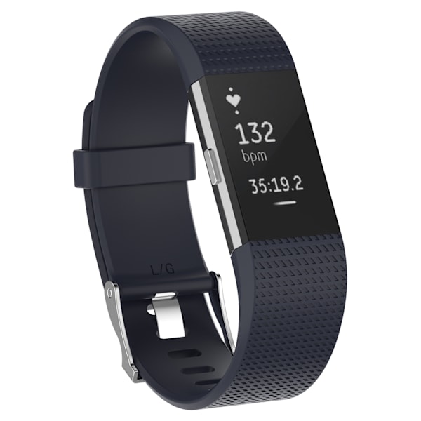 Silikonarmband för Fitbit Charge 2, Mörkblå S