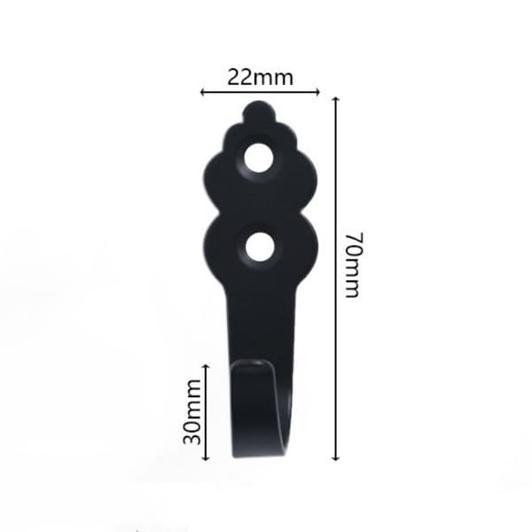 Seinäkoukut ruuveilla 10 kpl Black Black
