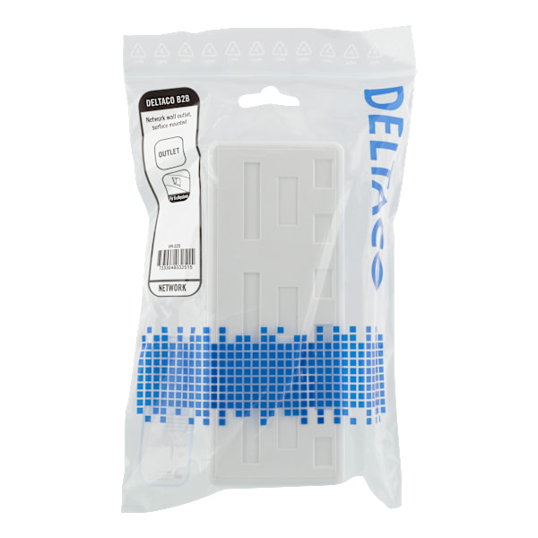 Surface mount box for Keystone, 6 ports, white