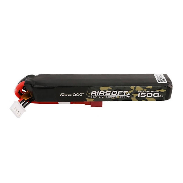 Gens ace 25C 1500mAh 3S1P 11,1V Airsoft Gun Lipo-batteri med T-stik