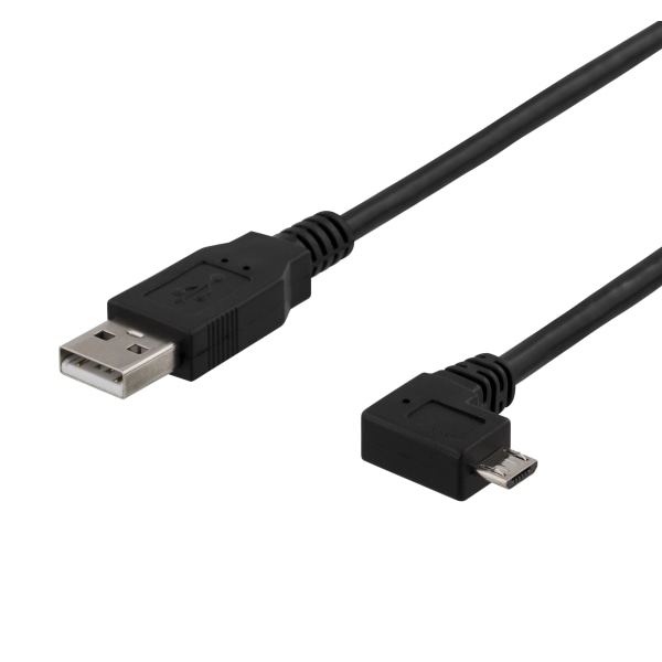 USB-A to Micro USB, left-tilted, 2m, black