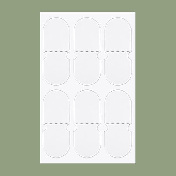 Usynlige øremærker, øretape - 10 ark Matte Transparent