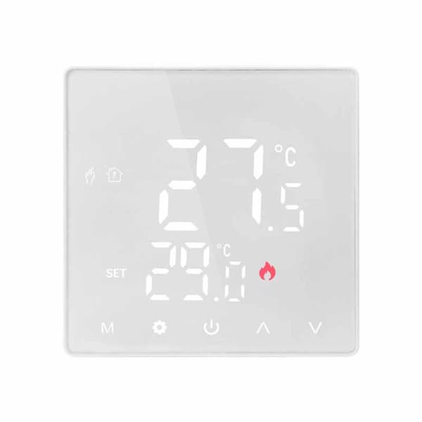 Zigbee Smart Termostat för Elektrisk Golvvärme med Extern Sensor, Tuya kompatibel White White