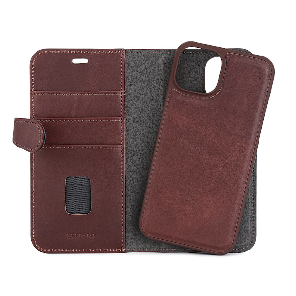 Mobilfodral 2-i-1 3 Kortfack Brun - iPhone 13/14