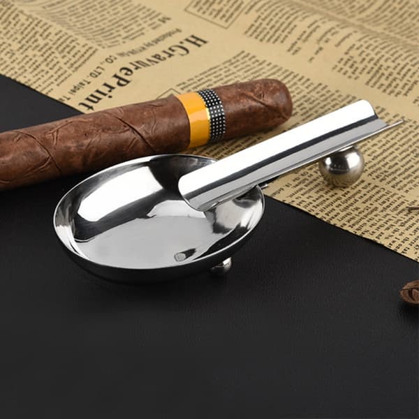 Cigar Askebæger i Rustfrit Stål - Håndpoleret & Transportabel Cigarholder