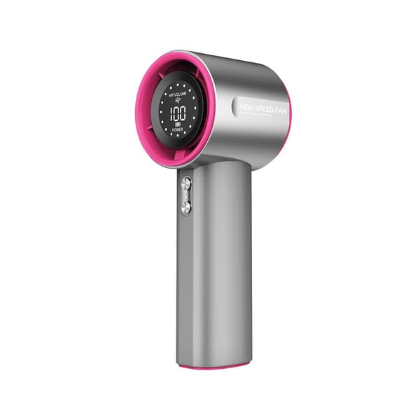Bærbar højhastigheds vortex-ventilator med 100-trins justering og digitalt display Silver Silver