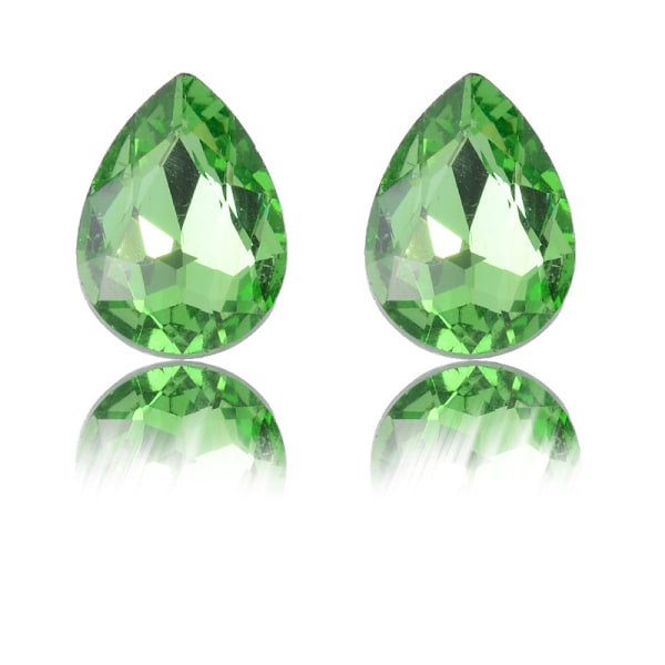 Teardrop Rhinestones Glas Crystal Gems för DIY Crafts 100st Grön L