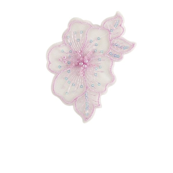 12-delt Lace Flower Applique Broderede Patches til DIY Crafts
