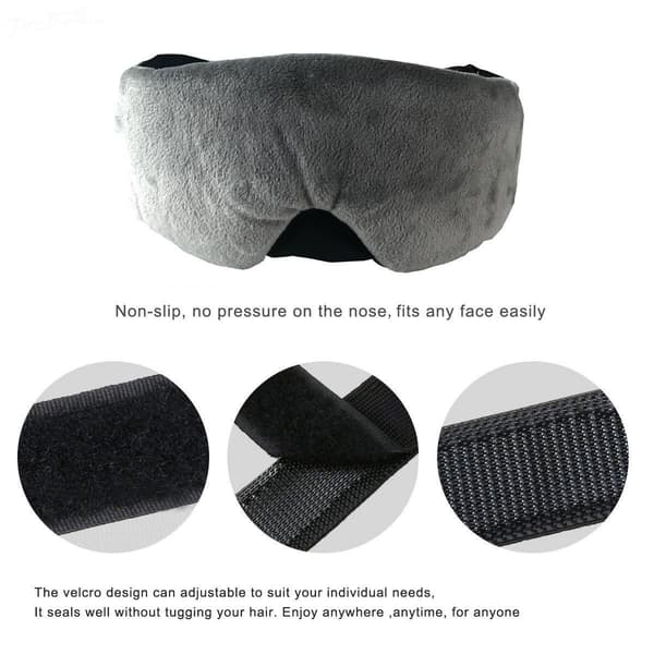 Sovemaske med høretelefoner Bluetooth 5.0 Grey Grey