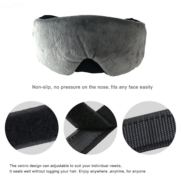 Sovhörlurar - Sovmask med hörlurar Bluetooth 5.0 Grey Grey