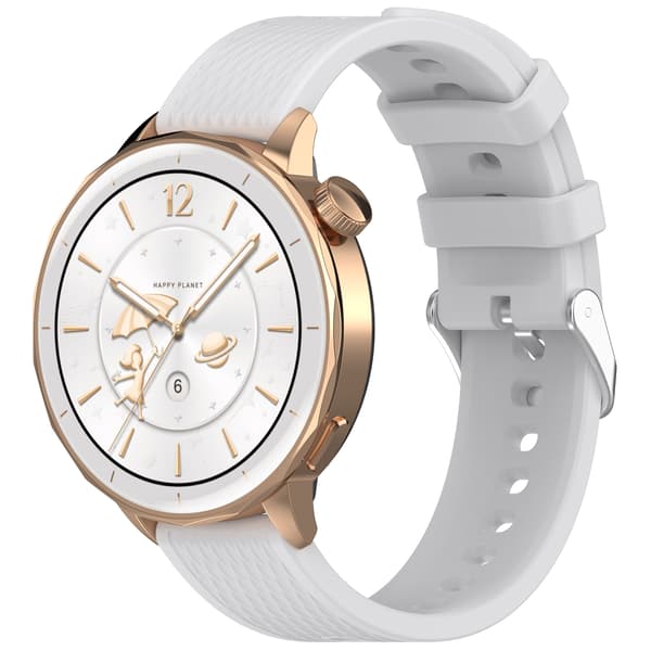 Stilfuld silikonerem til OPPO Watch X2 Mini (18mm) Grey Grey
