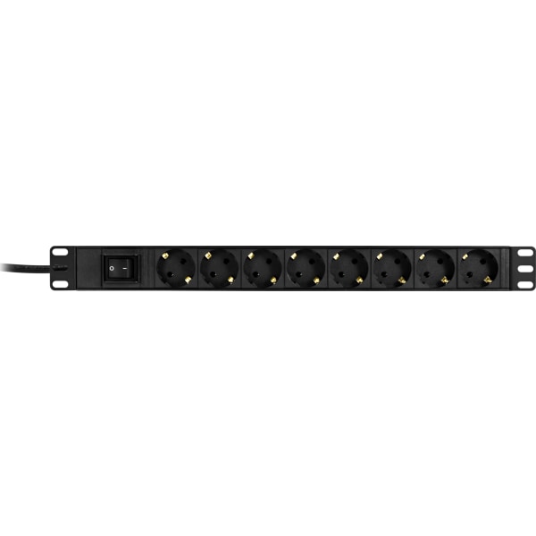 Powerstrip 8xCEE 7/3 socket 1xCEE 7/7 switch 19 "1U 3m cable