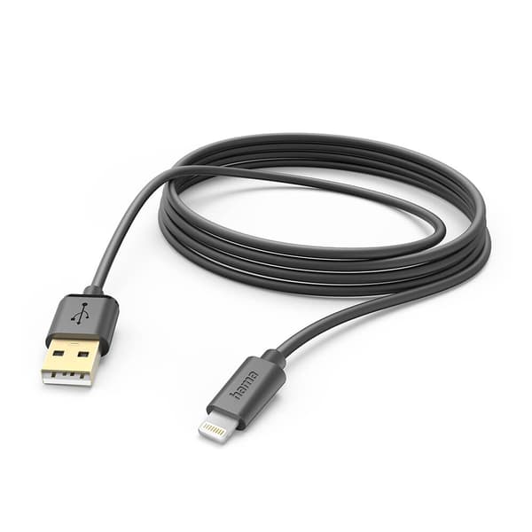 Laddkabel Lightning Svart 3.0m