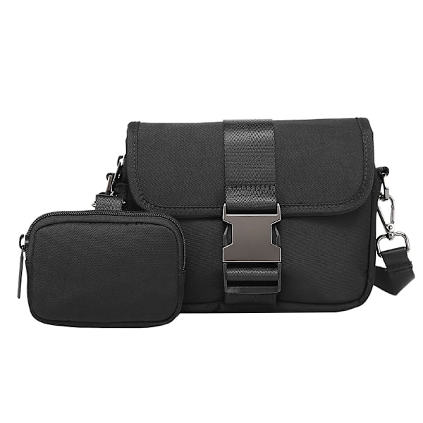 Crossbody-taske, let Oxford-stof-skuldertaske