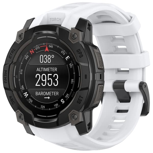 Silikonarmband för Garmin Instinct 3 (50mm) - Vit