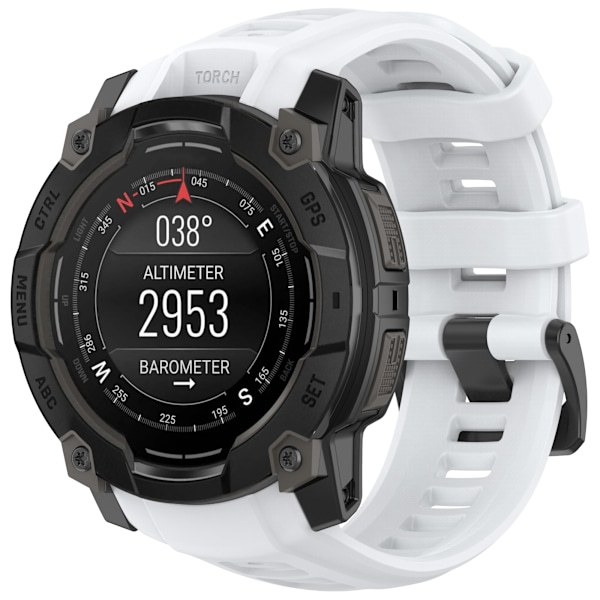 Silikonerem til Garmin Instinct 3 (50 mm) - Hvid