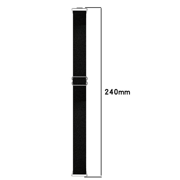 Elastisk nylonurrem til Huawei Watch Fit 3 Sort