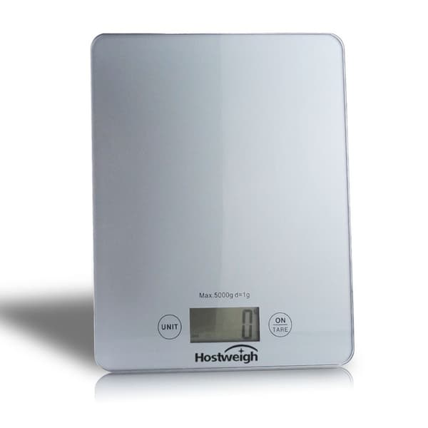 Tempererat glas köksvåg med touchfunktion 2g-5000g kapacitet 1g noggrannhet LCD-display Silver Silver
