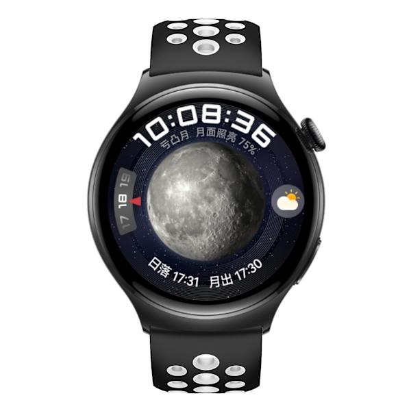 Silikonarmband för Huawei Watch 4/3, GT2, GT3 Pro Svart + Vit M