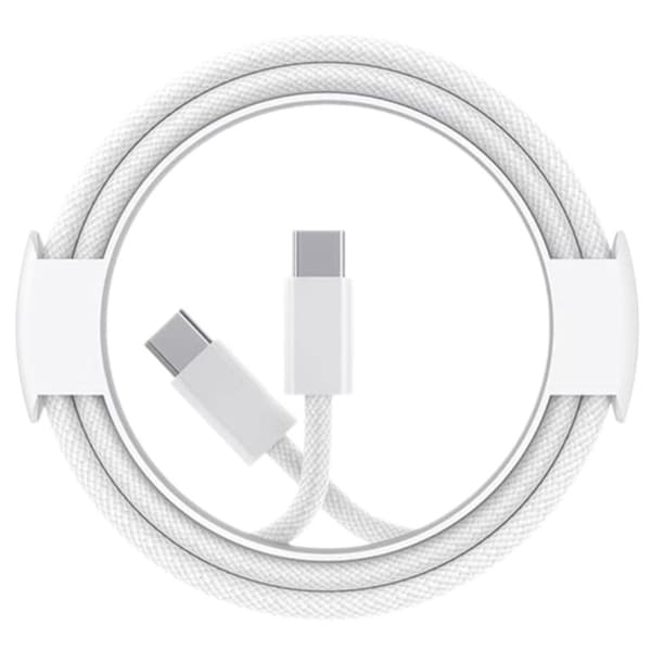 2-pack punottu USB-C - USB-C -kaapeli - harmaa ja valkoinen 2m 2m