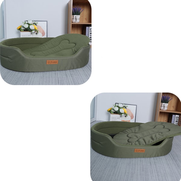 Plush Nest Dog Bed Pet Bed Mat gräs färg S