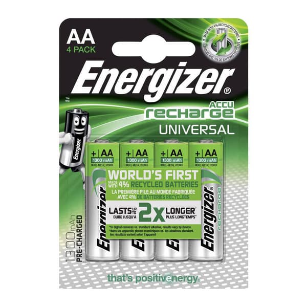 Batteri AA/LR6 Laddbart Ni-Mh 1300mAh 4-pack