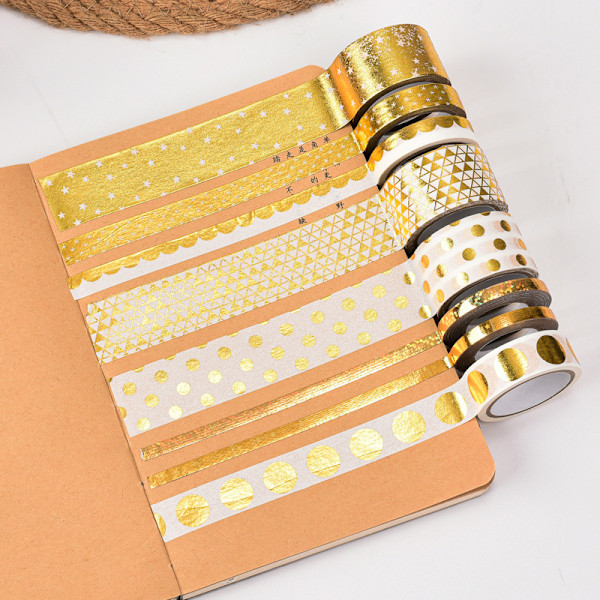 Laivastonsininen folio-washi-teippisarja Keltainen