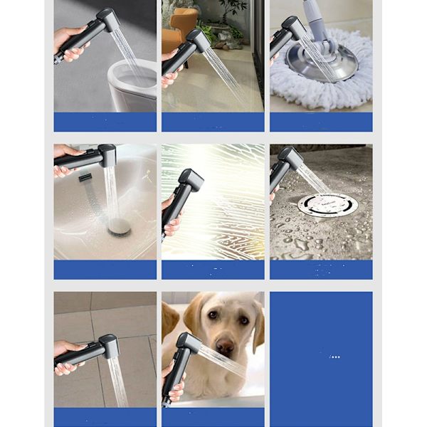 Bidetsprøjte med magnetisk holder Hvid