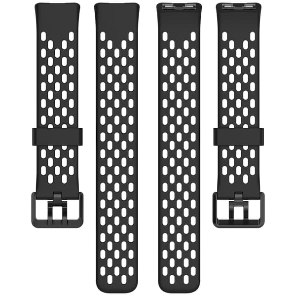 Udskiftningsrem til Huawei Band 10/9/8 - åndbart design med huller Black Black