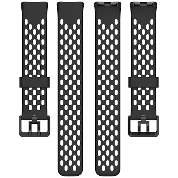 Udskiftningsrem til Huawei Band 10/9/8 - åndbart design med huller Sort