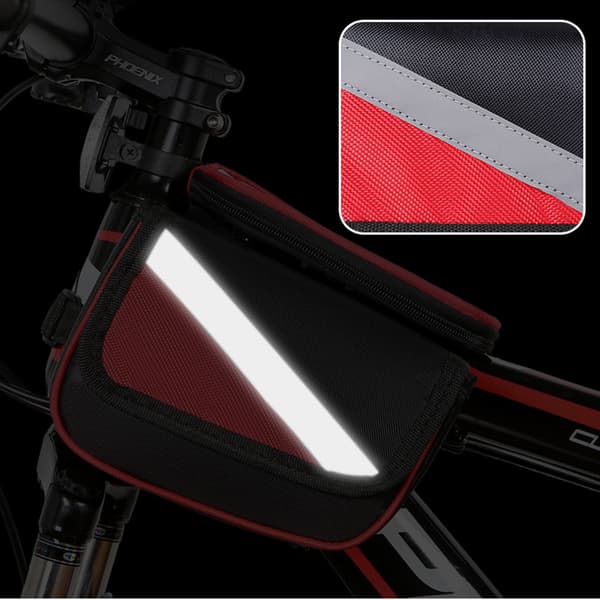 Cykelramväska för cykelns övre ramrör Red Red
