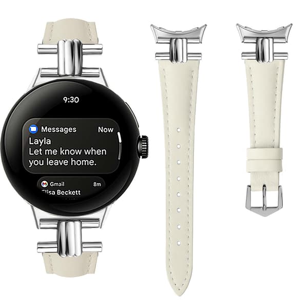 Rem i ægte læder til Google Pixel Watch 3 Beige 41 mm Beige 41 mm
