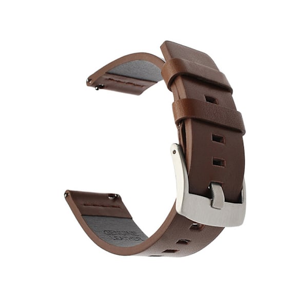 24 mm Klockarmband i Läder för Suunto 9 & Fossil Smartwatch kaffe