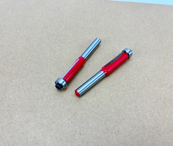 1/4" Shank Trim Fræserbit med Skær (2-pak) C