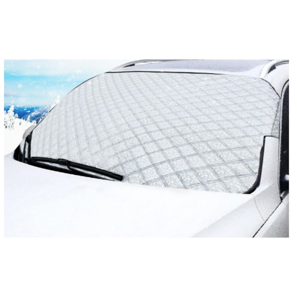 Universal Fit tuulilasin lumisuoja autoille, jää/UV/jäätymissuoj Hopea