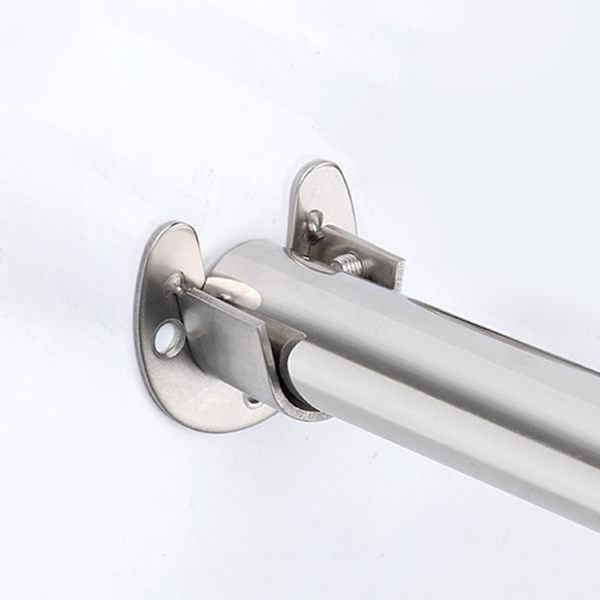 Fästen för Garderobsstång i Rostfritt Stål, 2-pack Silver S