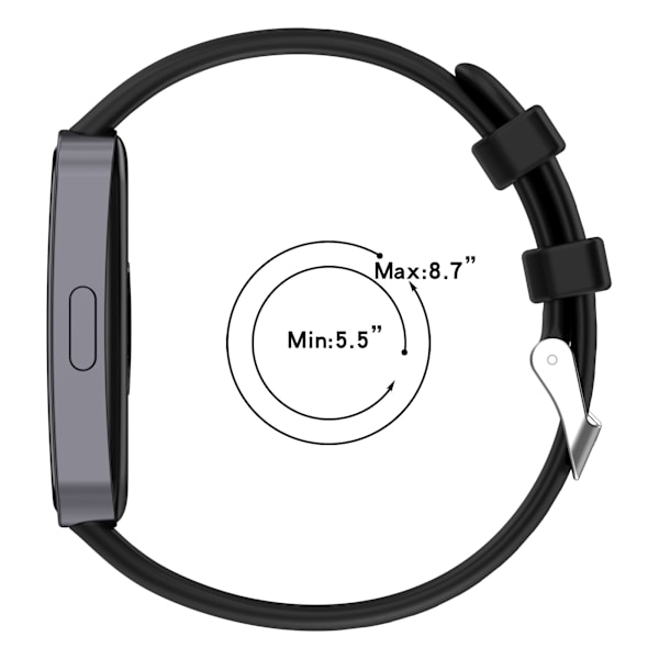 Klockarmband i Silikon för Huawei Band 9 & Band 8 Svart