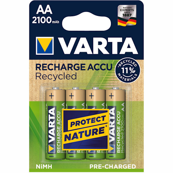 Varta Recycle Laddningsbart batteri AA 2100 mAh 4-p