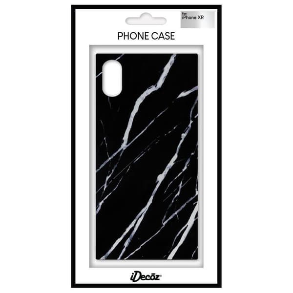 IDECOZ-puhelinkotelo, musta marmori iPhone XR:lle