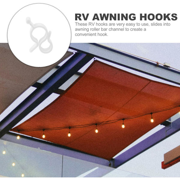 Standard förtältklämma för Rope Light 10-pack Vit